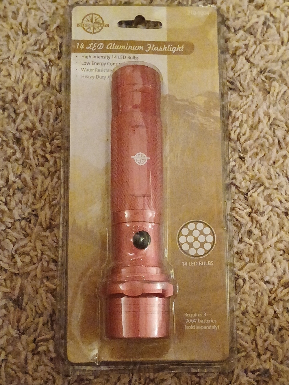 14-LED Aluminum Flashlight - Red